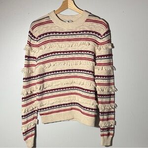 &Other Stories Cream and Red Striped Sweater